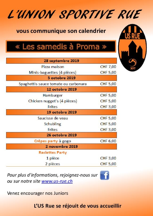 2019 US Rue calendrier Proma